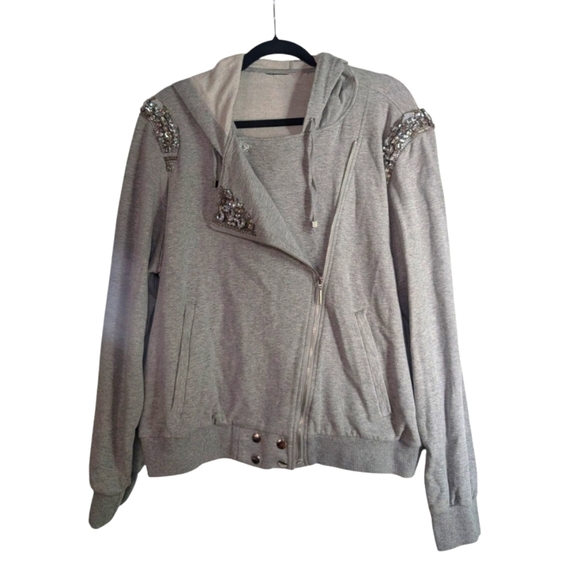 Gray Embellished Women's Jacket - Picture 1 of 8